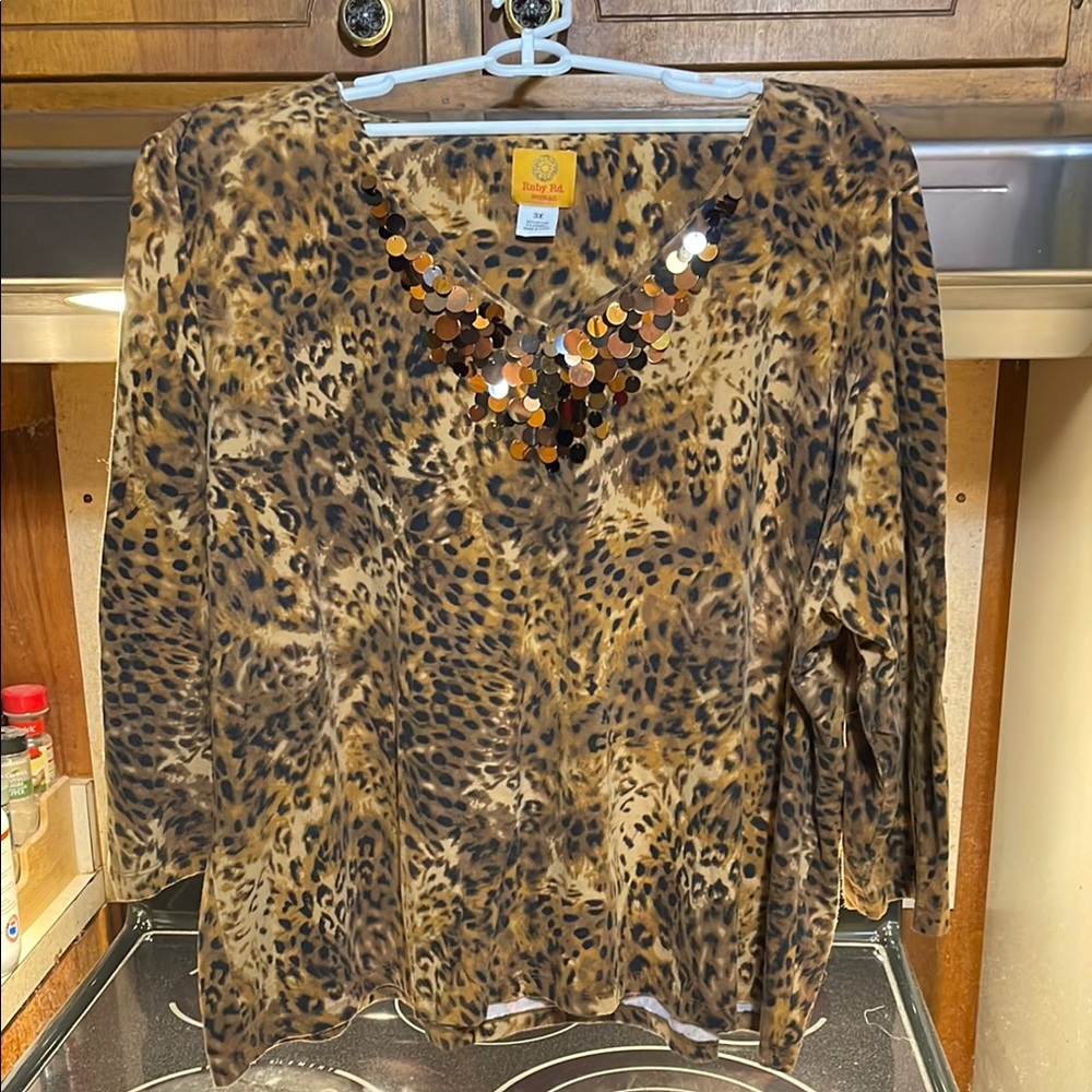 Leopard Print Women's Top
